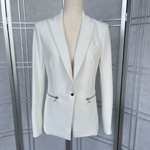 Veronica Beard White Scuba Jacket size 6